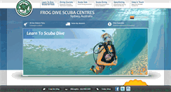 Desktop Screenshot of frogdive.com.au